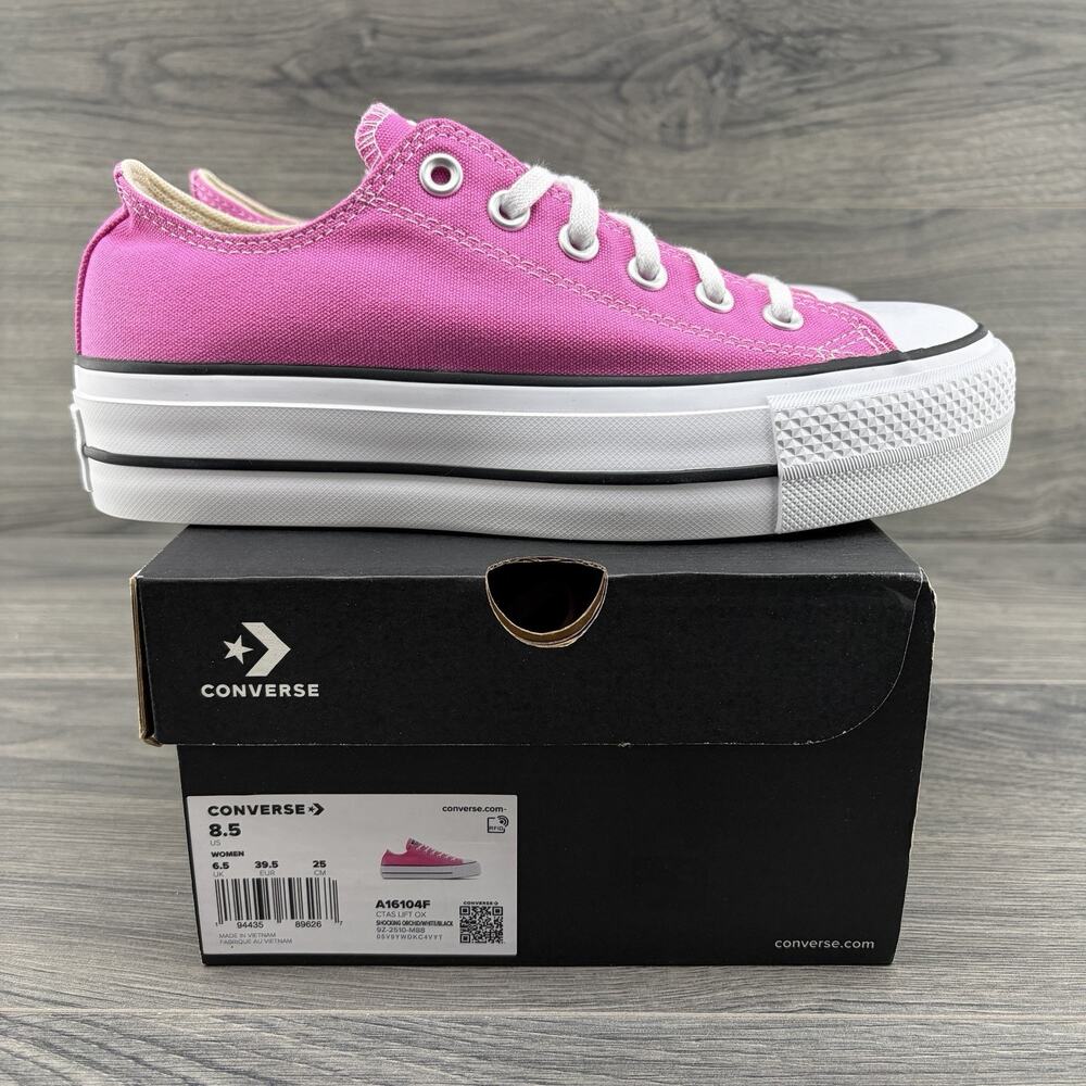 Converse Chuck Taylor All Star Lift Ox Size 8.5 Womens Shocking Pink Sneakers